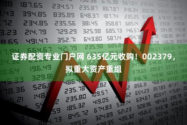 证券配资专业门户网 635亿元收购！002379，拟重大资产重组
