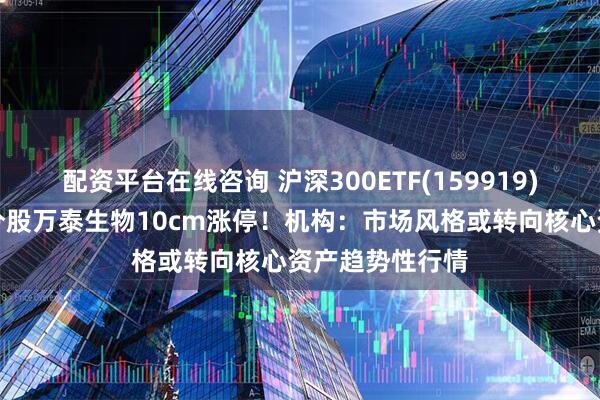 配资平台在线咨询 沪深300ETF(159919)多空胶着，成分股万泰生物10cm涨停！机构：市场风格或转向核心资产趋势性行情
