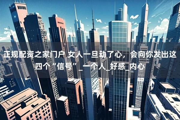 正规配资之家门户 女人一旦动了心，会向你发出这四个“信号”_一个人_好感_内心